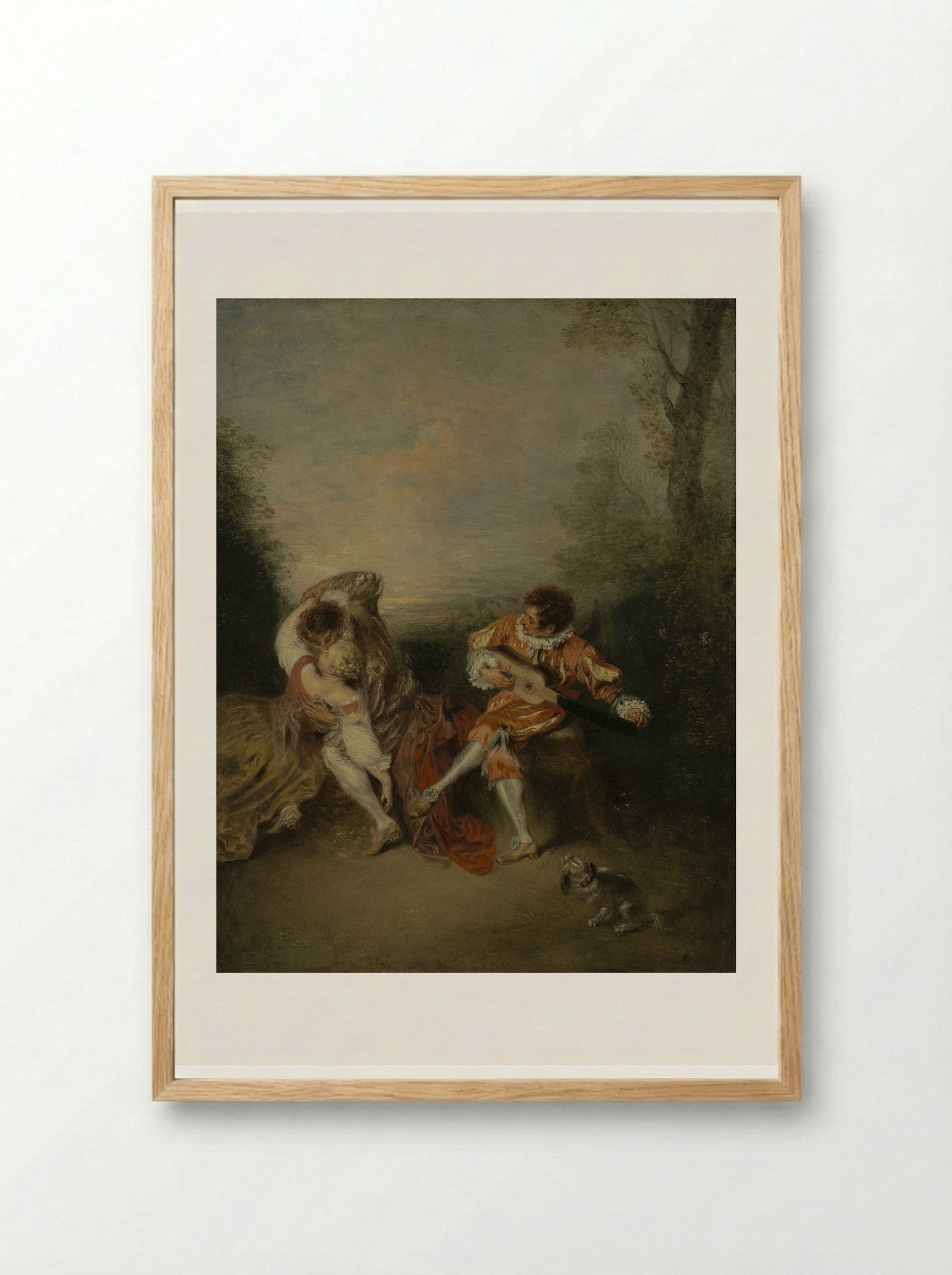 Mezzetin - Antoine Watteau - Framed Print Wood