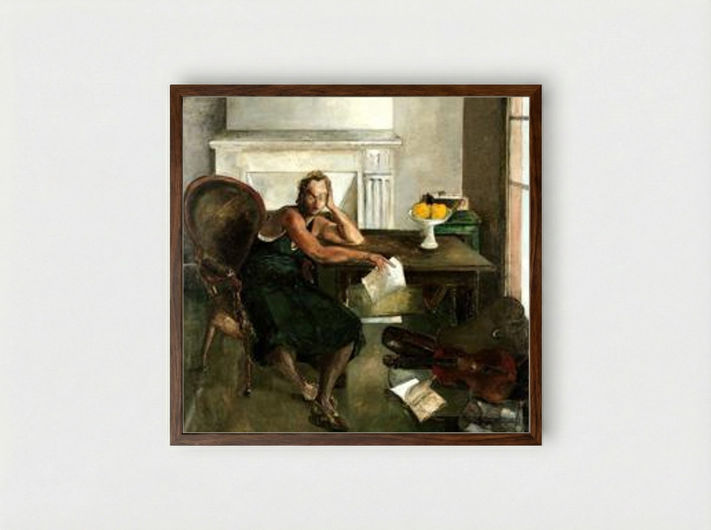 Mia - Francis Gruber - Framed Print Dark Wood