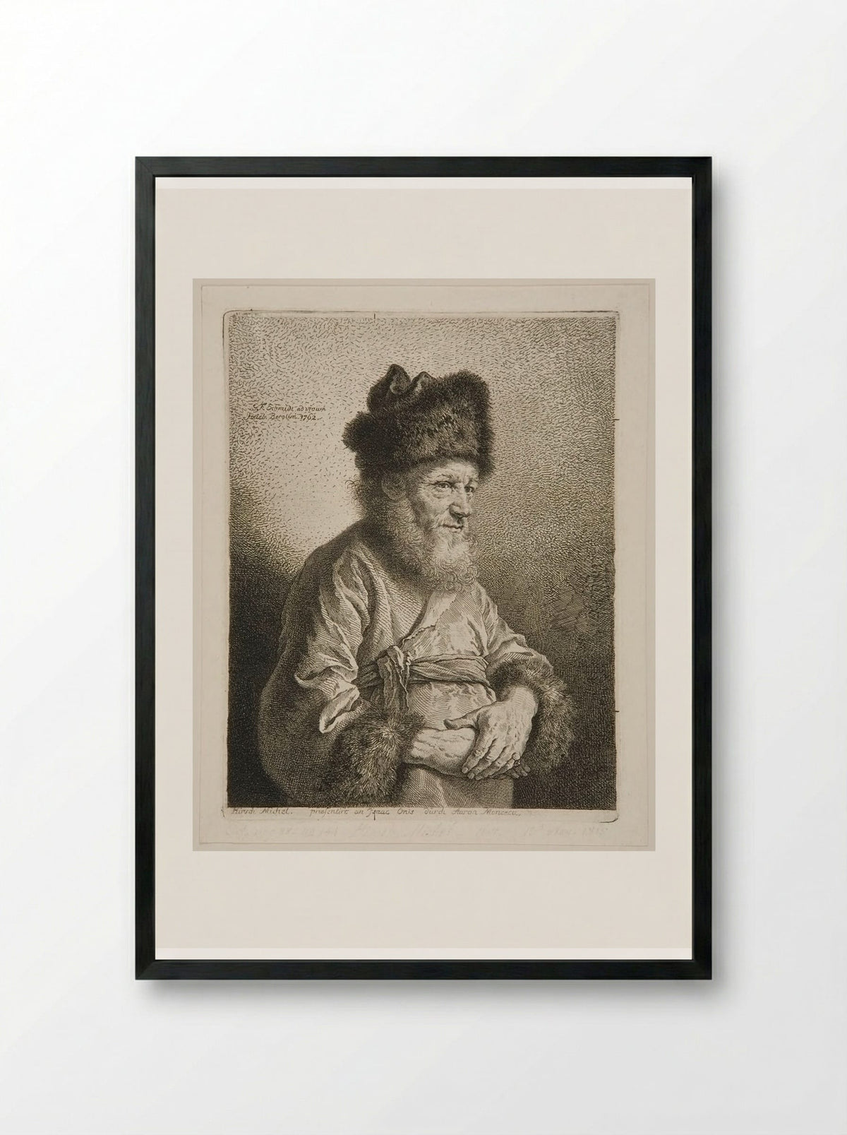Michael Hirsch - Georg Friedrich Schmidt - Framed Print Black