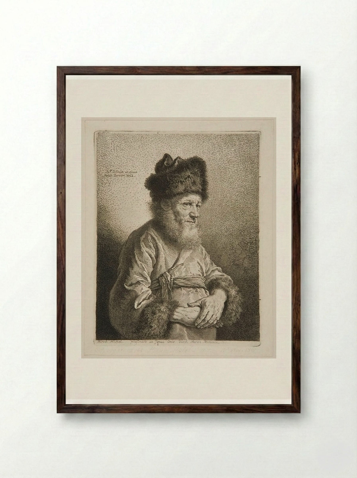 Michael Hirsch - Georg Friedrich Schmidt - Framed Print Dark Wood
