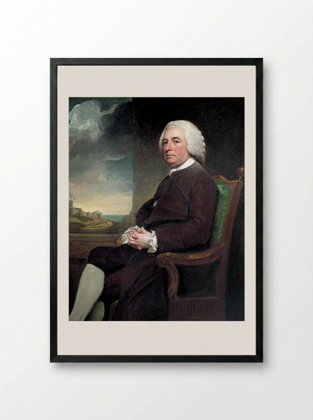 Michael Russell, Agent Victualler of Dover - George Romney - Framed Print Black