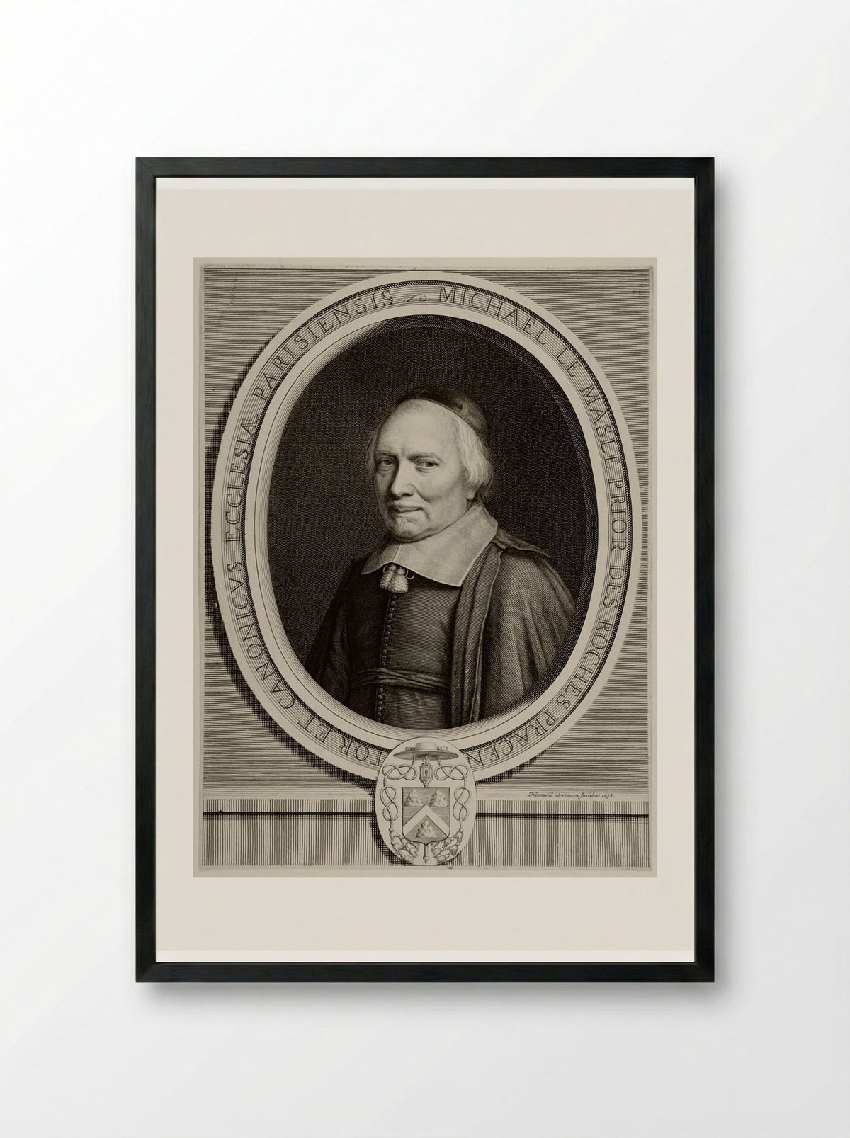 Michel Le Masle - Robert Nanteuil - Framed Print Black