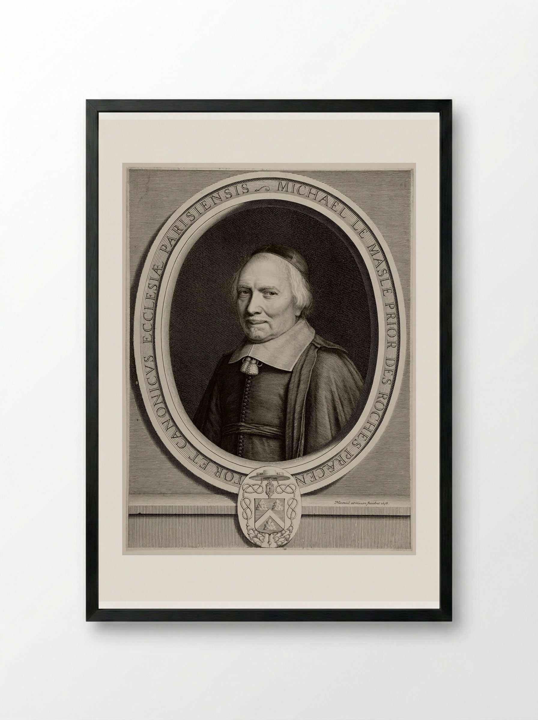 Michel Le Masle - Robert Nanteuil - Framed Print Black
