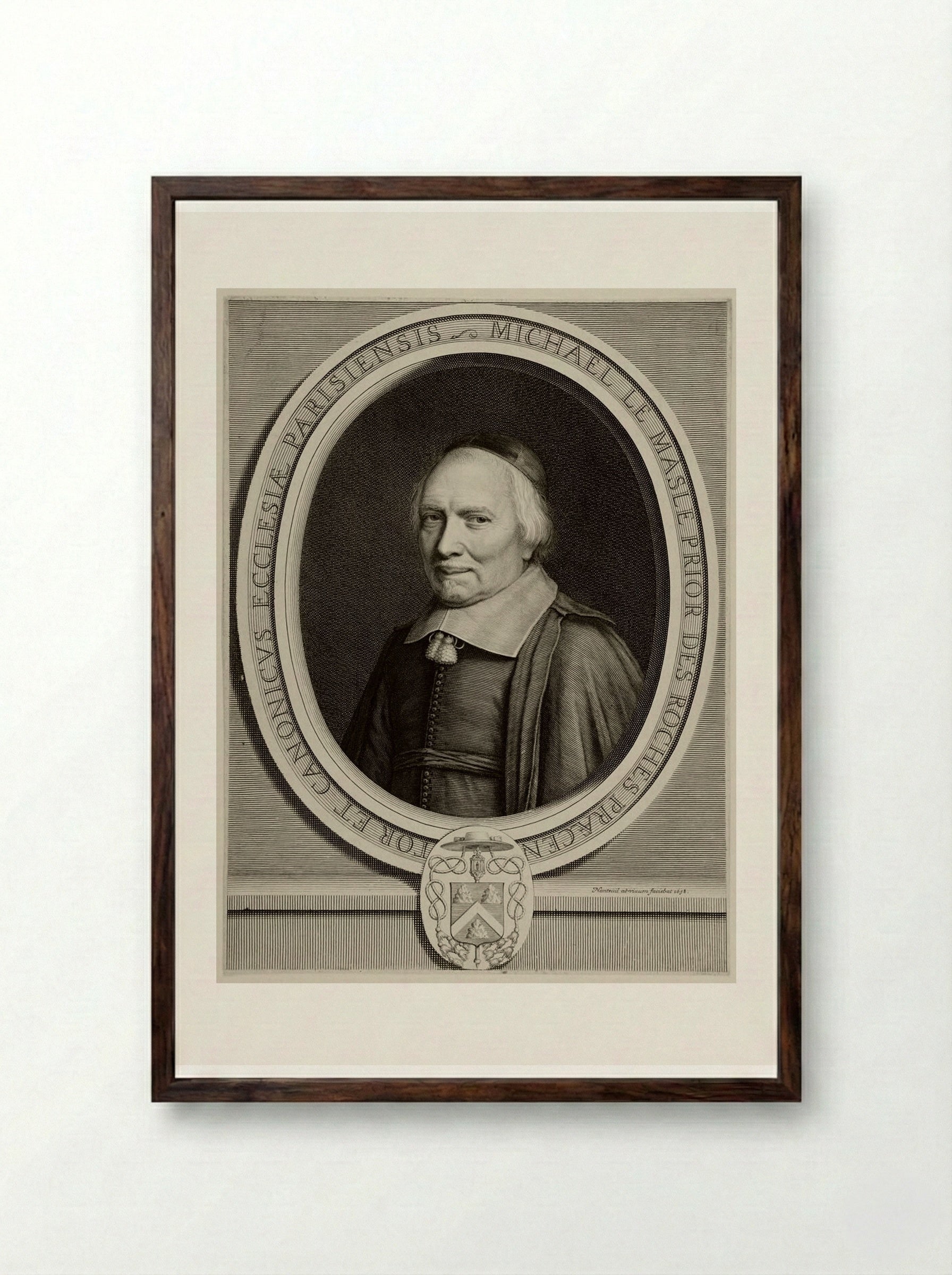 Michel Le Masle - Robert Nanteuil - Framed Print Dark Wood