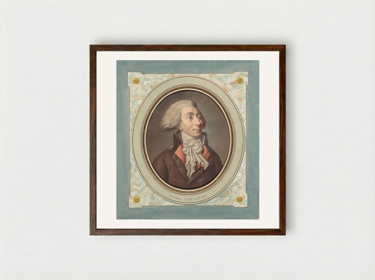 Michel Lepelletier - Pierre Michel Alix - Framed Print Dark Wood