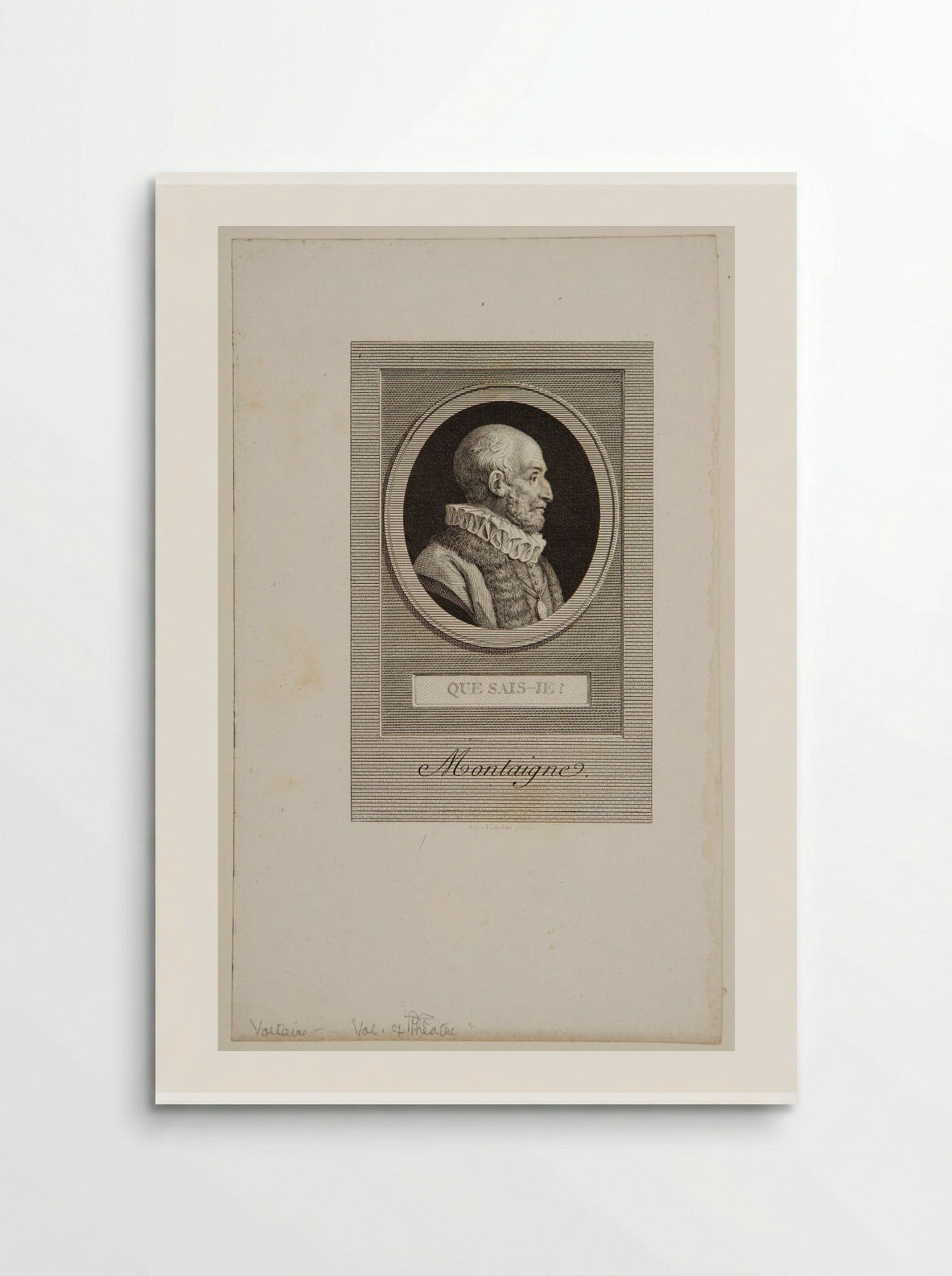 Michel de Montaigne - Augustin de Saint-Aubin - Poster