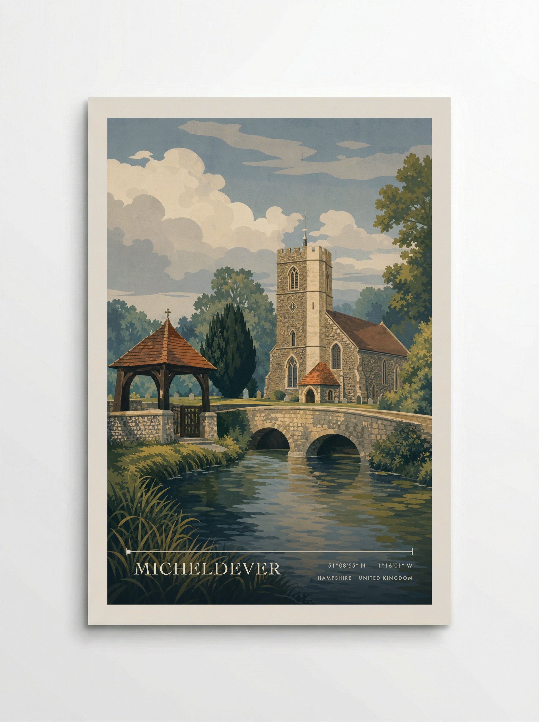 Micheldever Hampshire United Kingdom Travel Poster - Poster