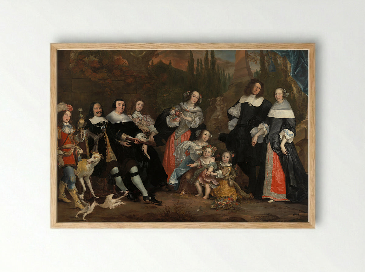 Michiel Adriaenszoon de Ruyter and his Family - Juriaen Jacobsz. - Framed Print Wood