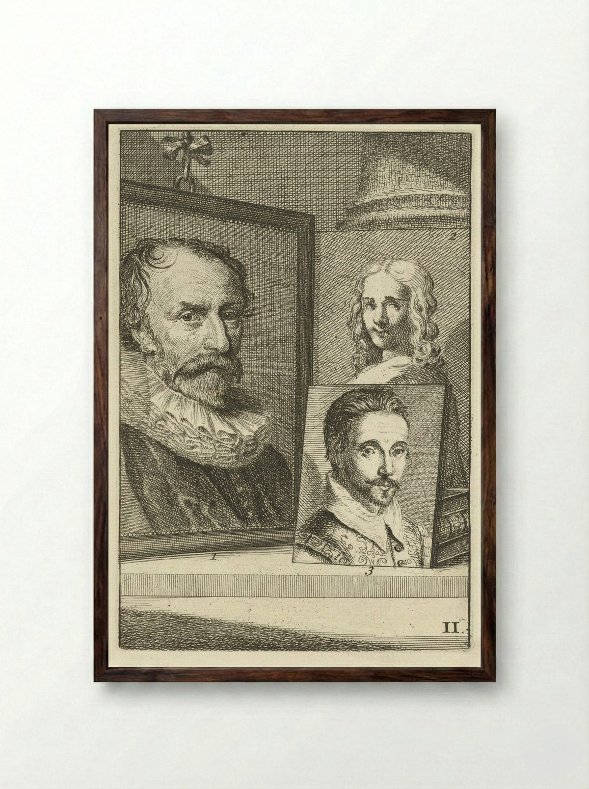 Michiel Jansz Mierevelt - Willem Jacobszoon Delff - Framed Print Dark Wood