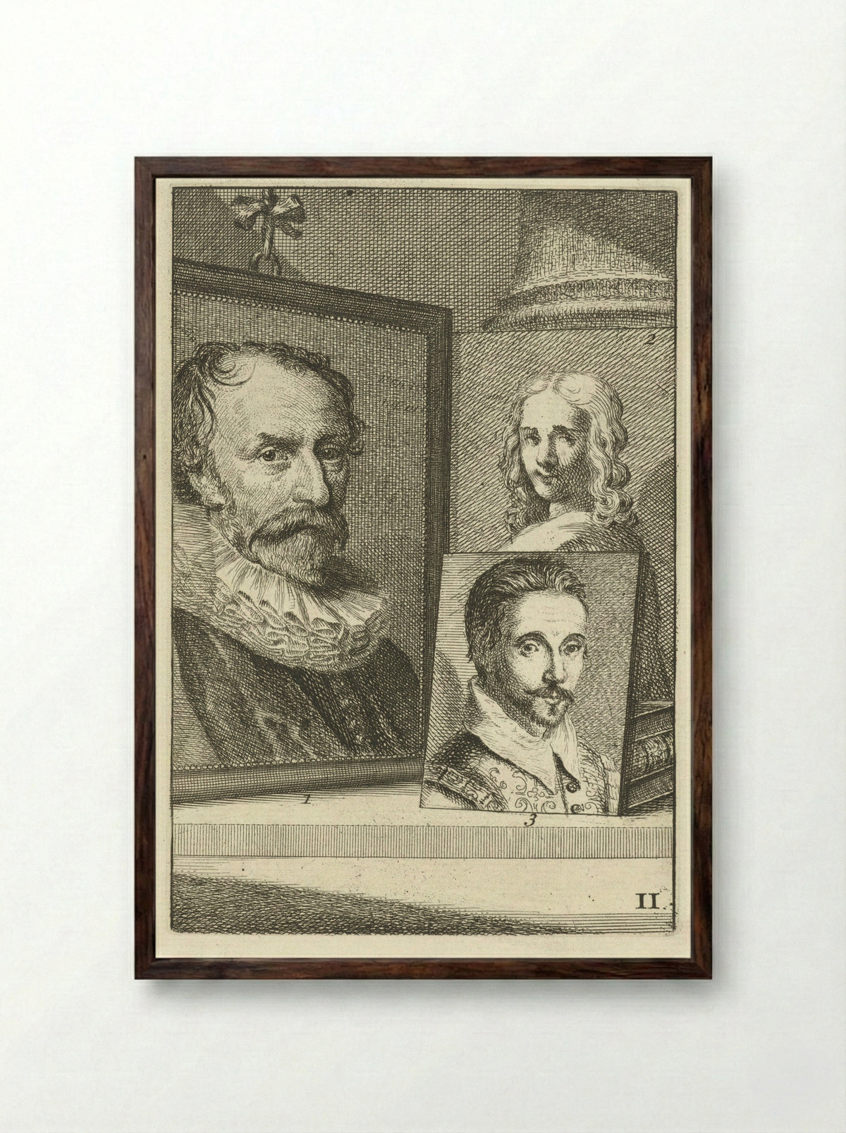 Michiel Jansz Mierevelt - Willem Jacobszoon Delff - Framed Print Dark Wood