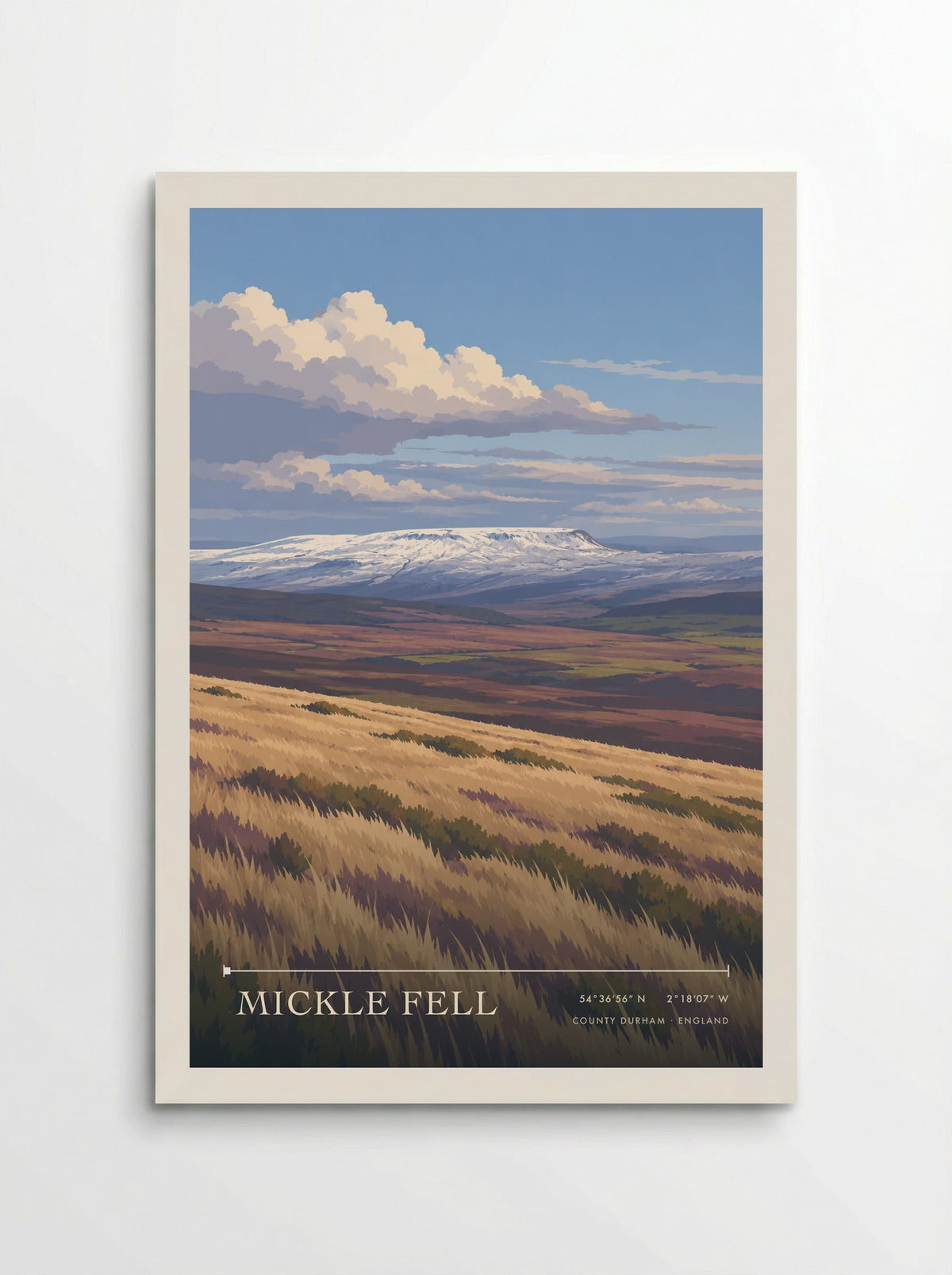 Mickle Fell, County Durham | Travel Poster - Poster