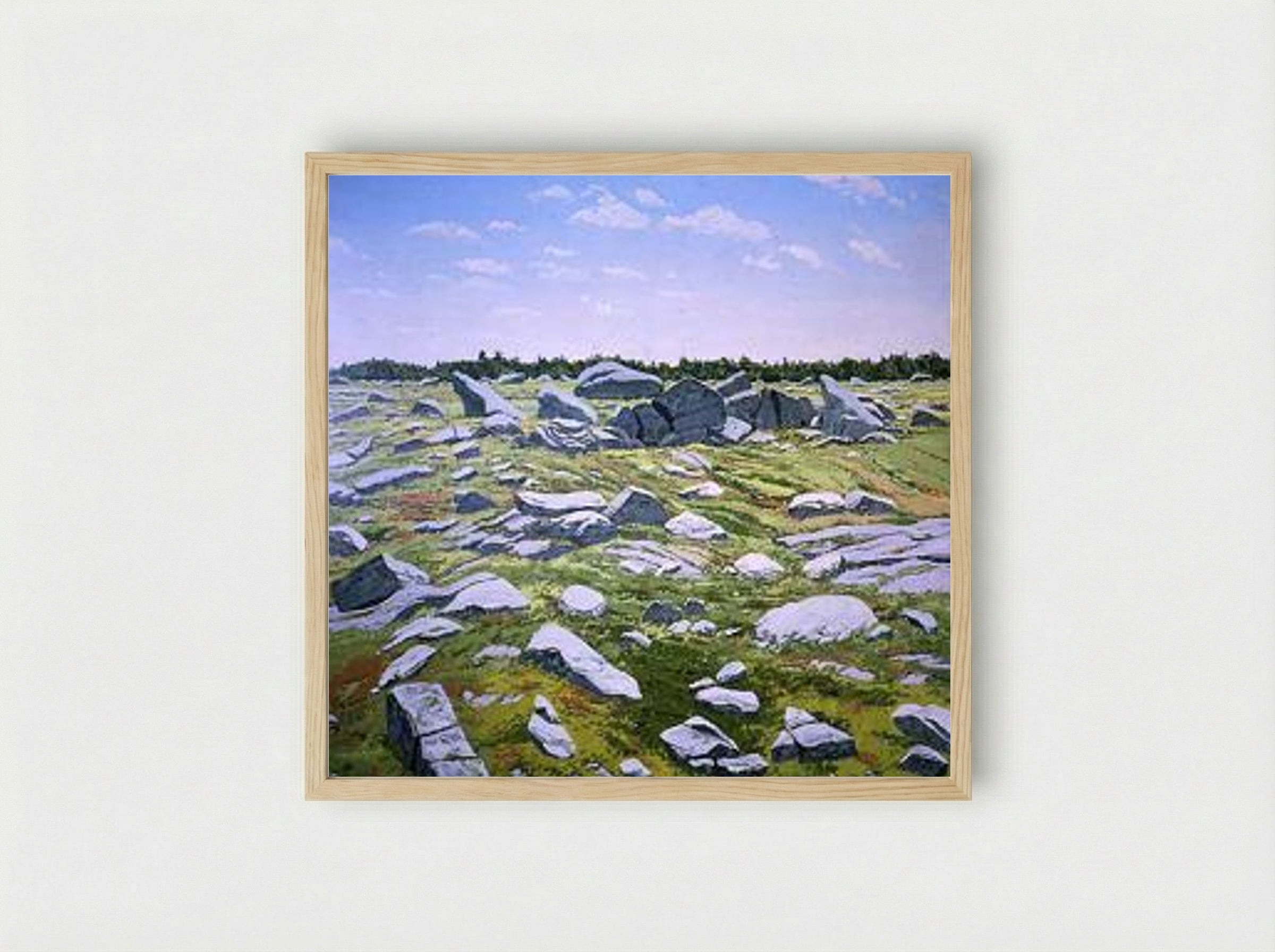 Midday Barren - Neil Welliver - Framed Print Wood