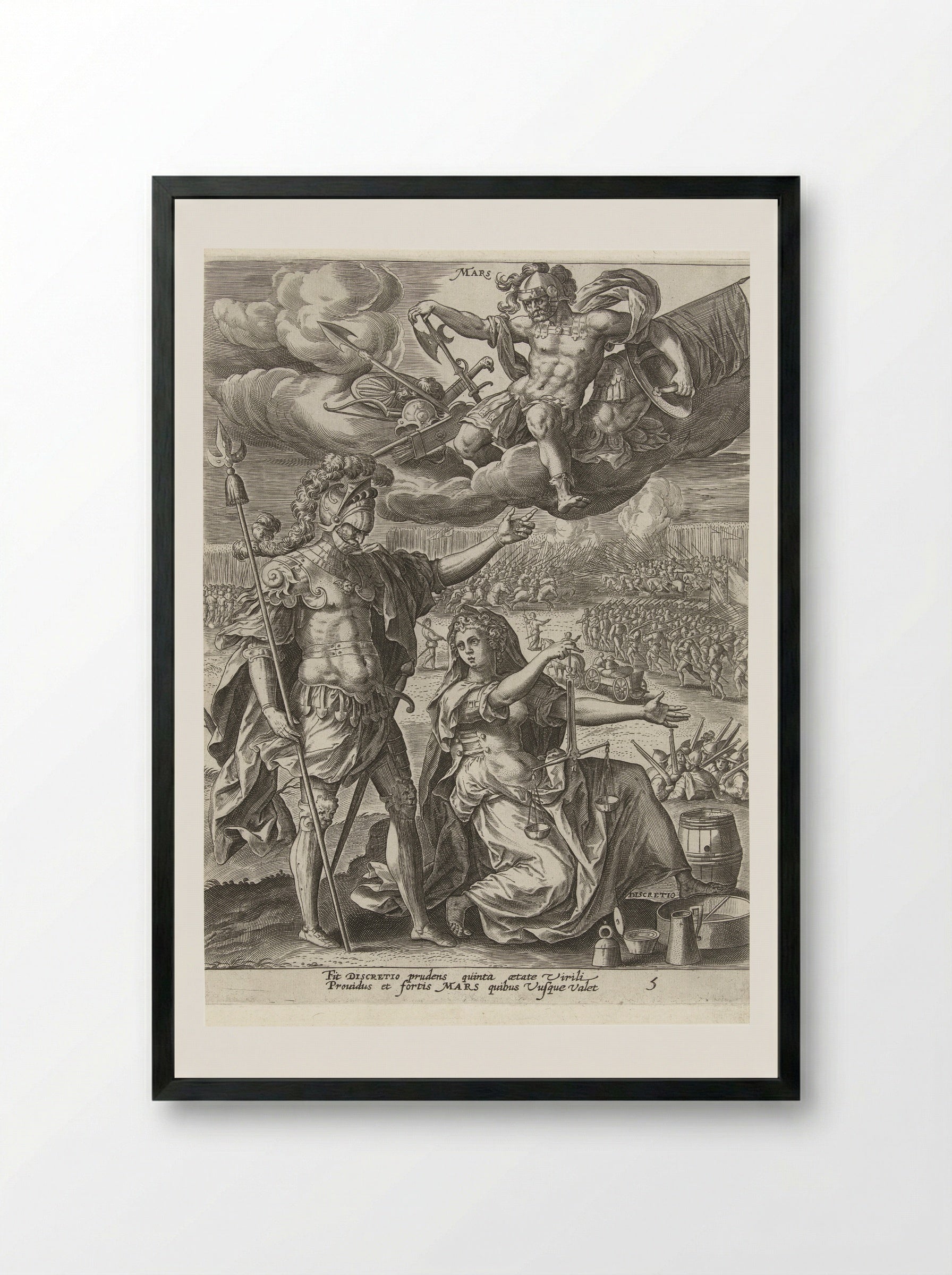 Middelbare leeftijd onder invloed van Mars - Gerard de Jode - Framed Print Black