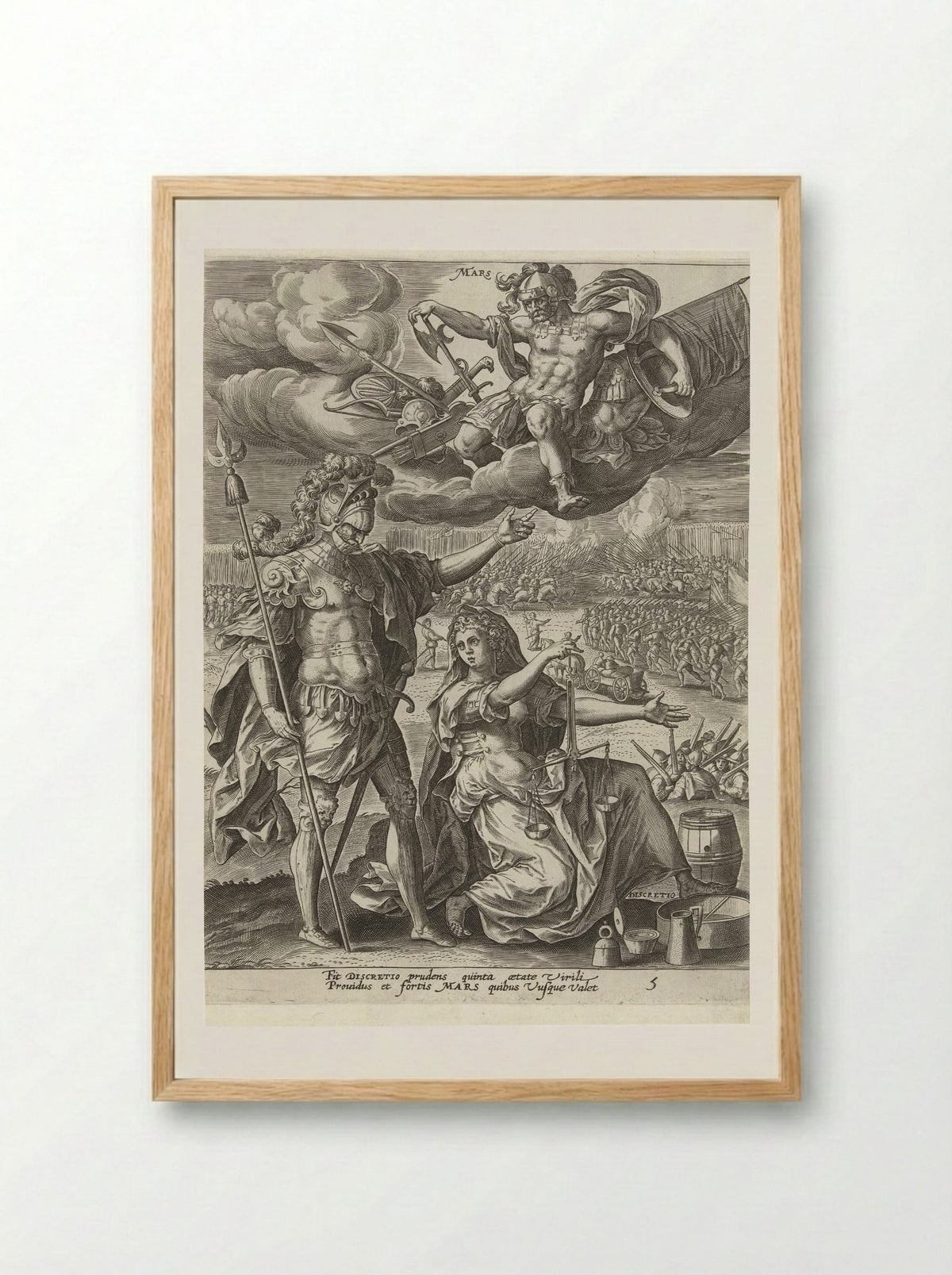 Middelbare leeftijd onder invloed van Mars - Gerard de Jode - Framed Print Wood