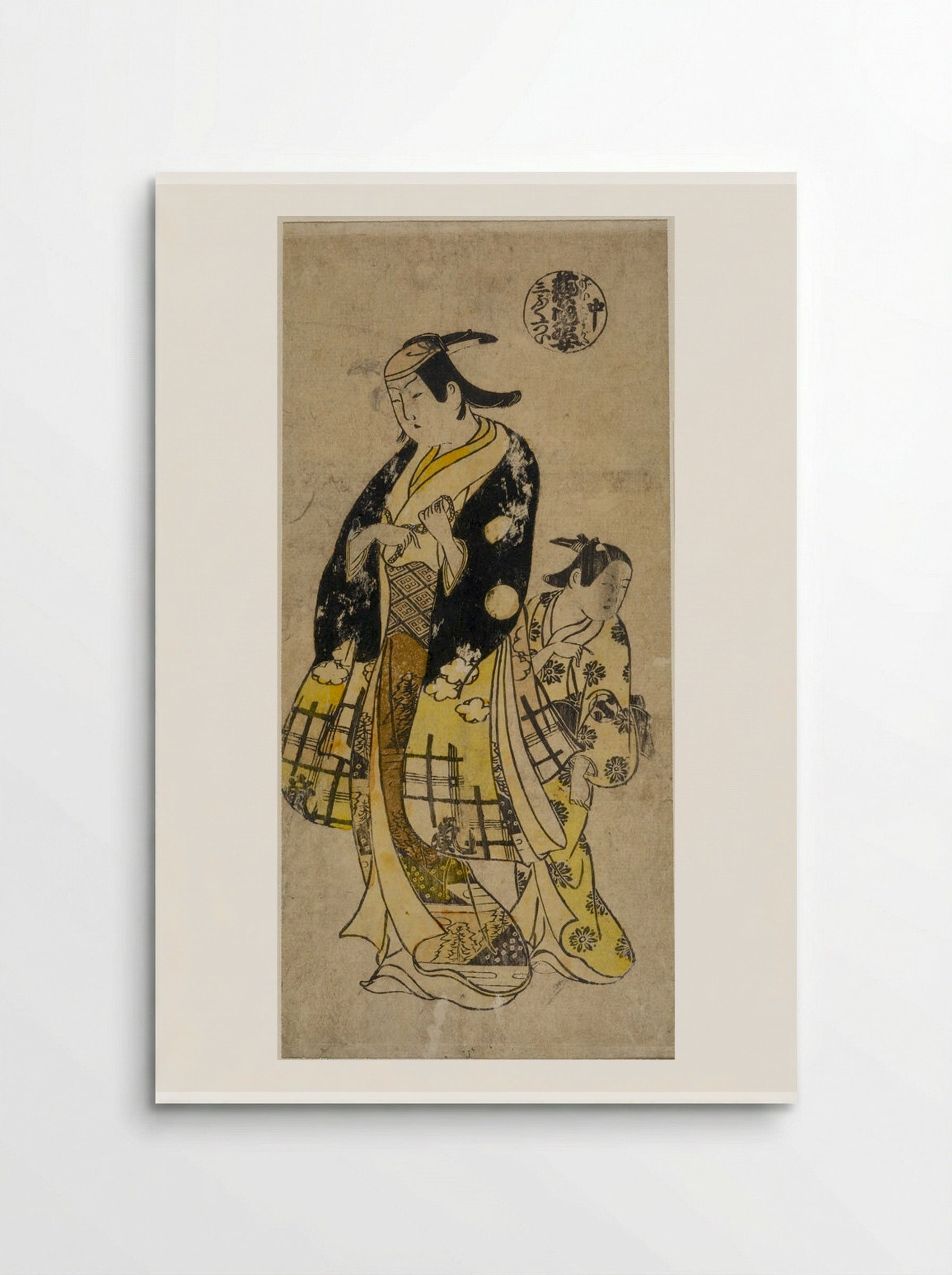 Middle Sheet of Beauties of Three Capitals - Okumura Masanobu - Poster