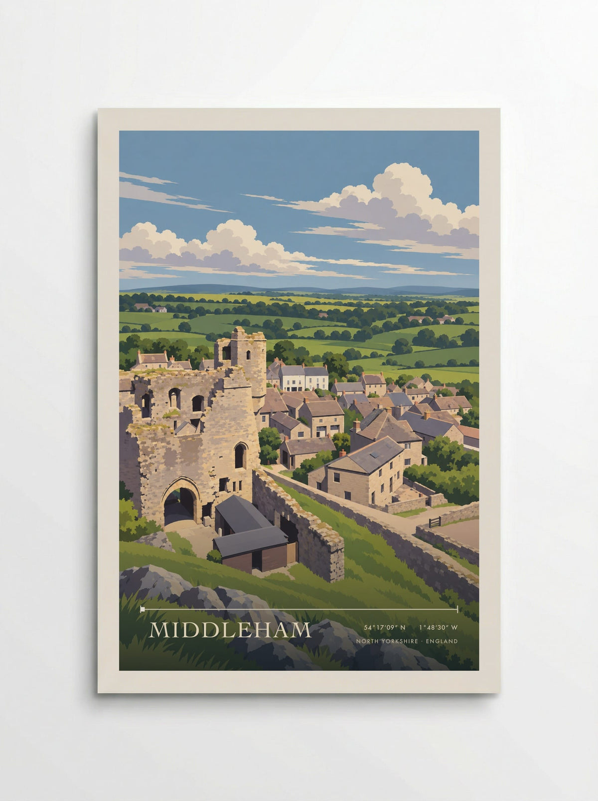 Middleham, North Yorkshire | Travel Poster - Poster