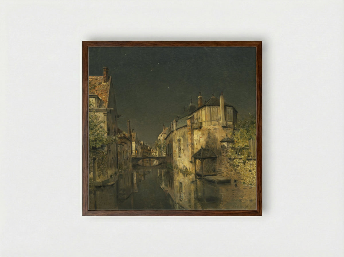 Midnight - Jean-Charles Cazin - Framed Print Dark Wood