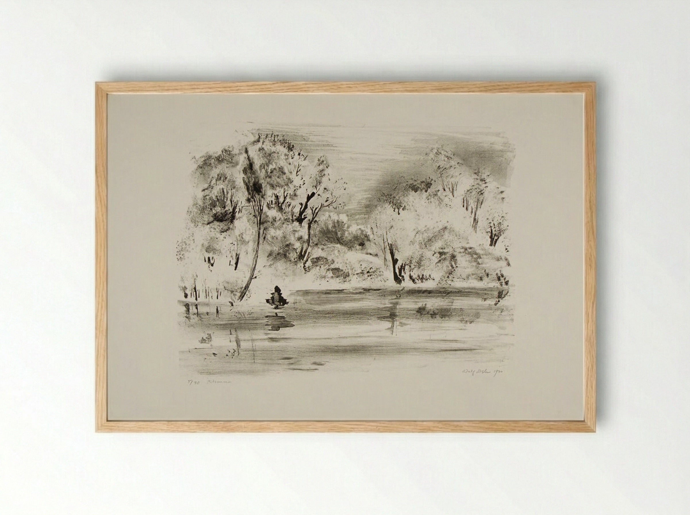 Midsummer - Adolph Dehn - Framed Print Wood
