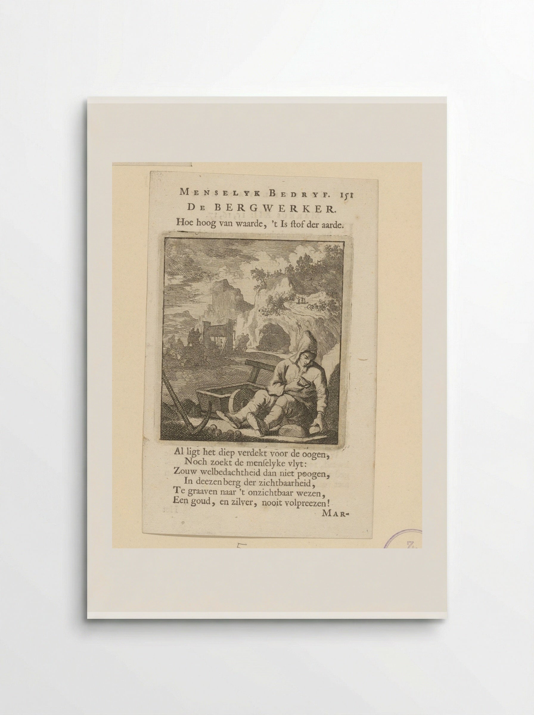 Mijnwerker (The Miner) - Cornelis van der Sys - Poster