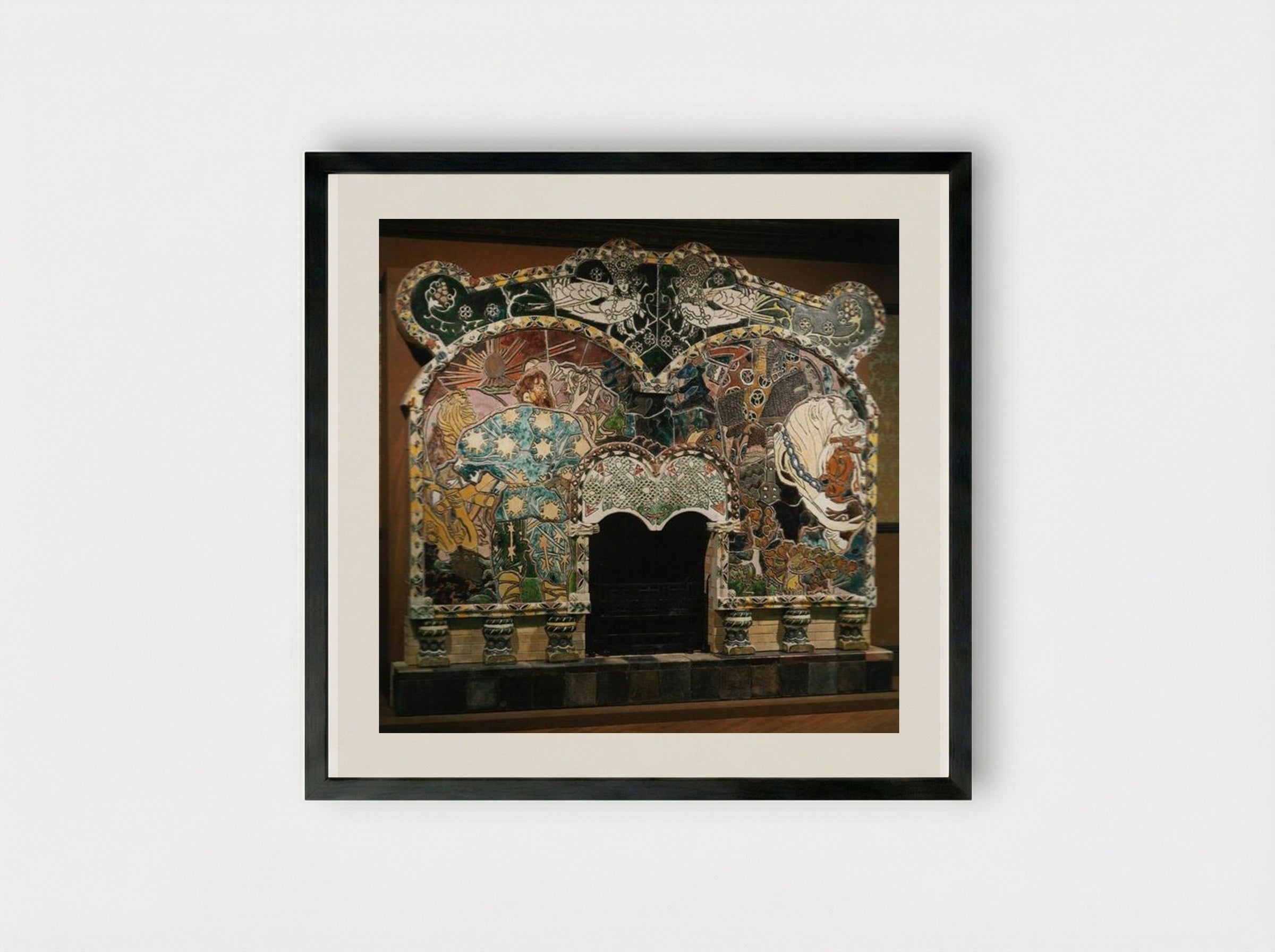 Mikula Selianinovich and Volha - Mikhail Vrubel - Framed Print Black
