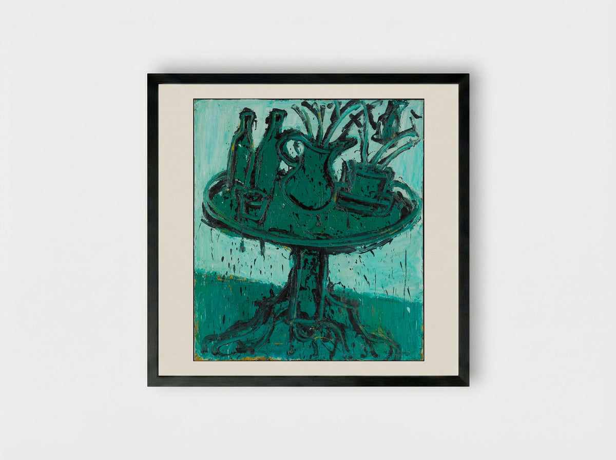 Milford Still Life - Lester Johnson - Framed Print Black
