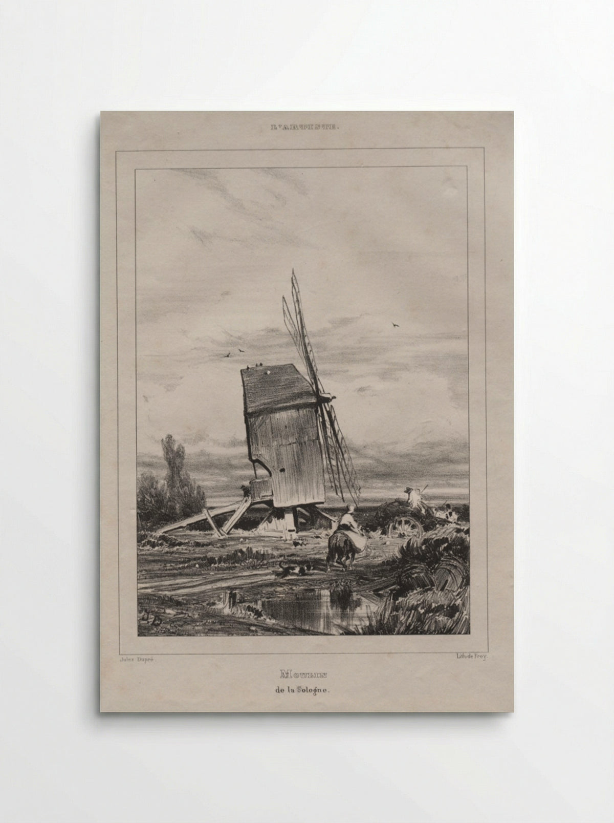 Mill in the Sologne, France - Jules Dupré - Poster
