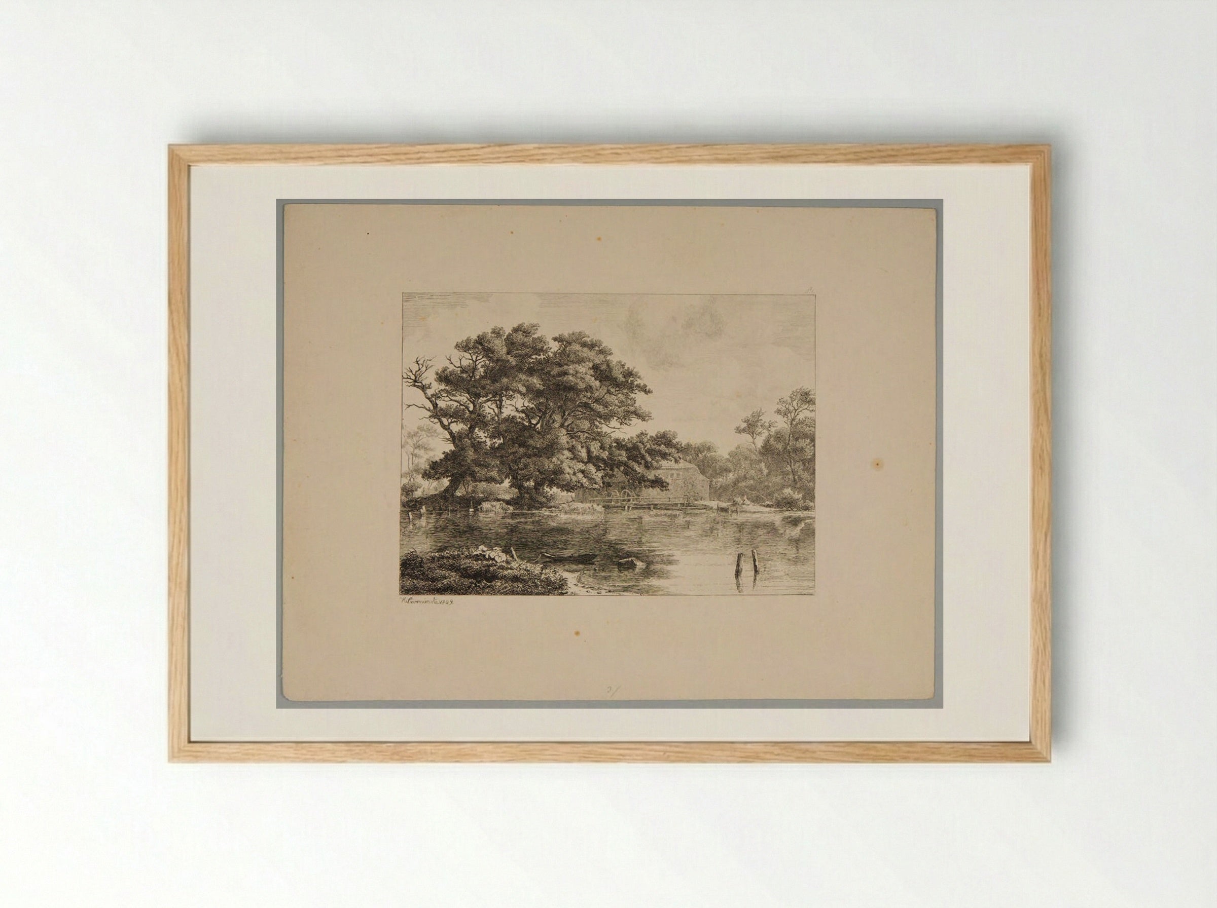 Mill - Johann Hermann Carmiencke - Framed Print Wood