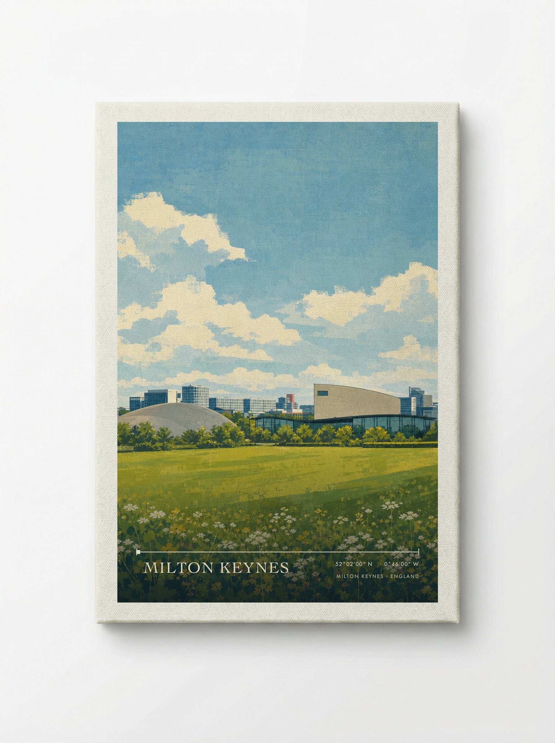 Milton Keynes England Travel Poster - Canvas