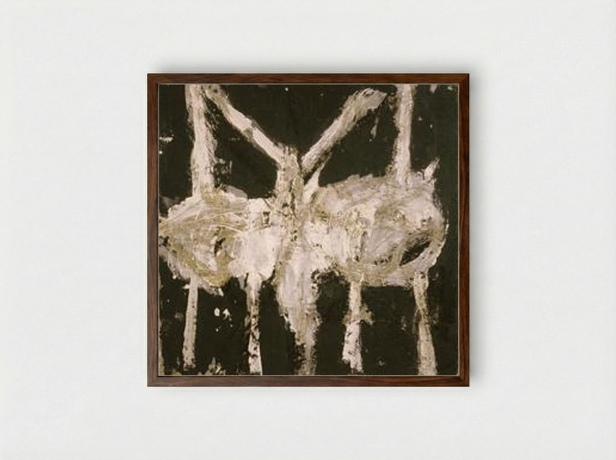 Min-Oe - Cy Twombly - Framed Print Dark Wood