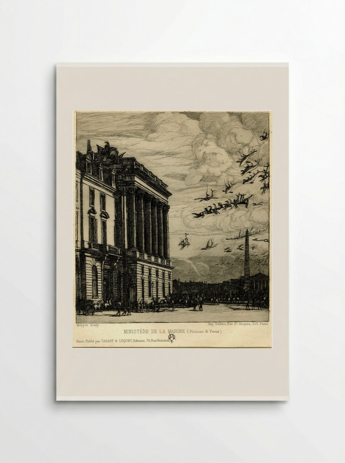Ministère de la Marine (Fictions & Vœux) - Charles Meryon - Poster