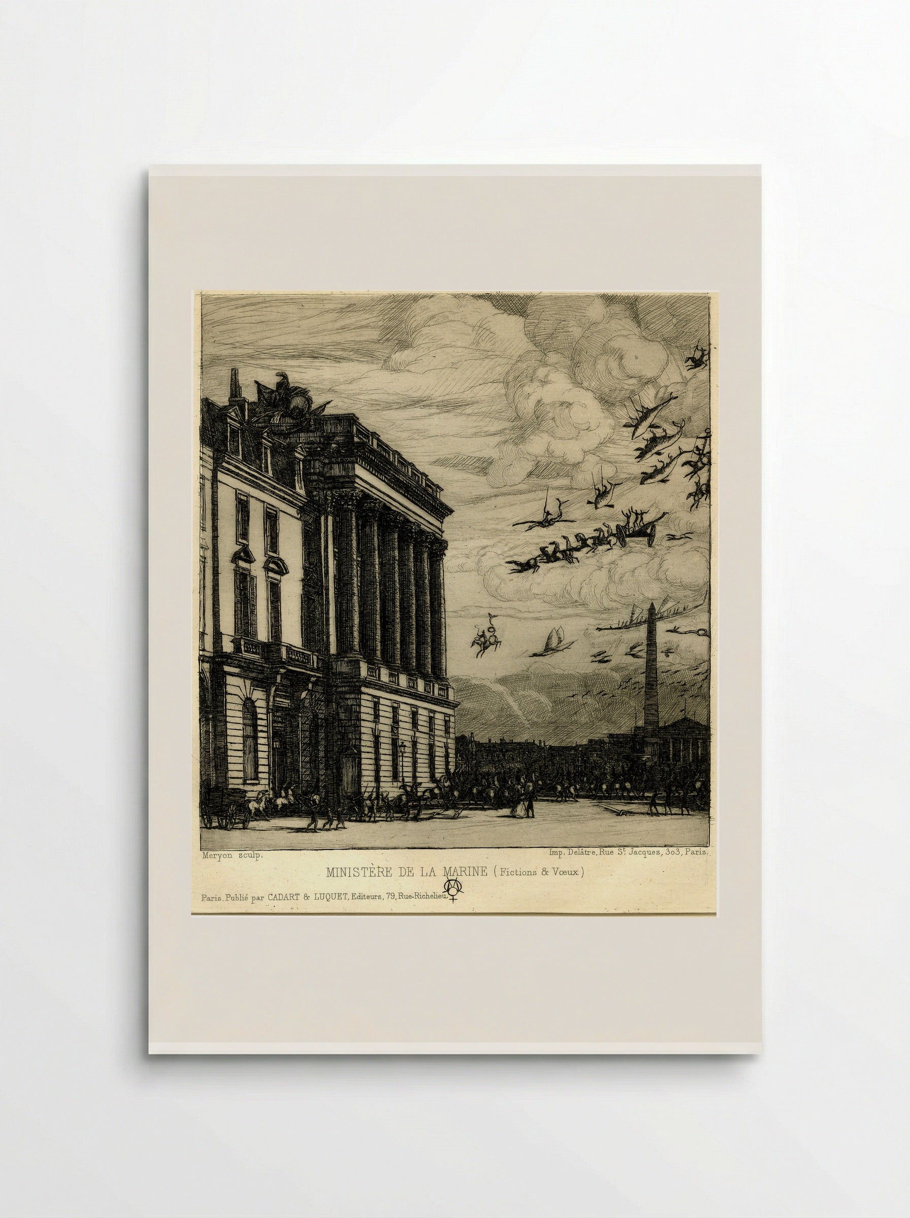 Ministère de la Marine (Fictions & Vœux) - Charles Meryon - Poster