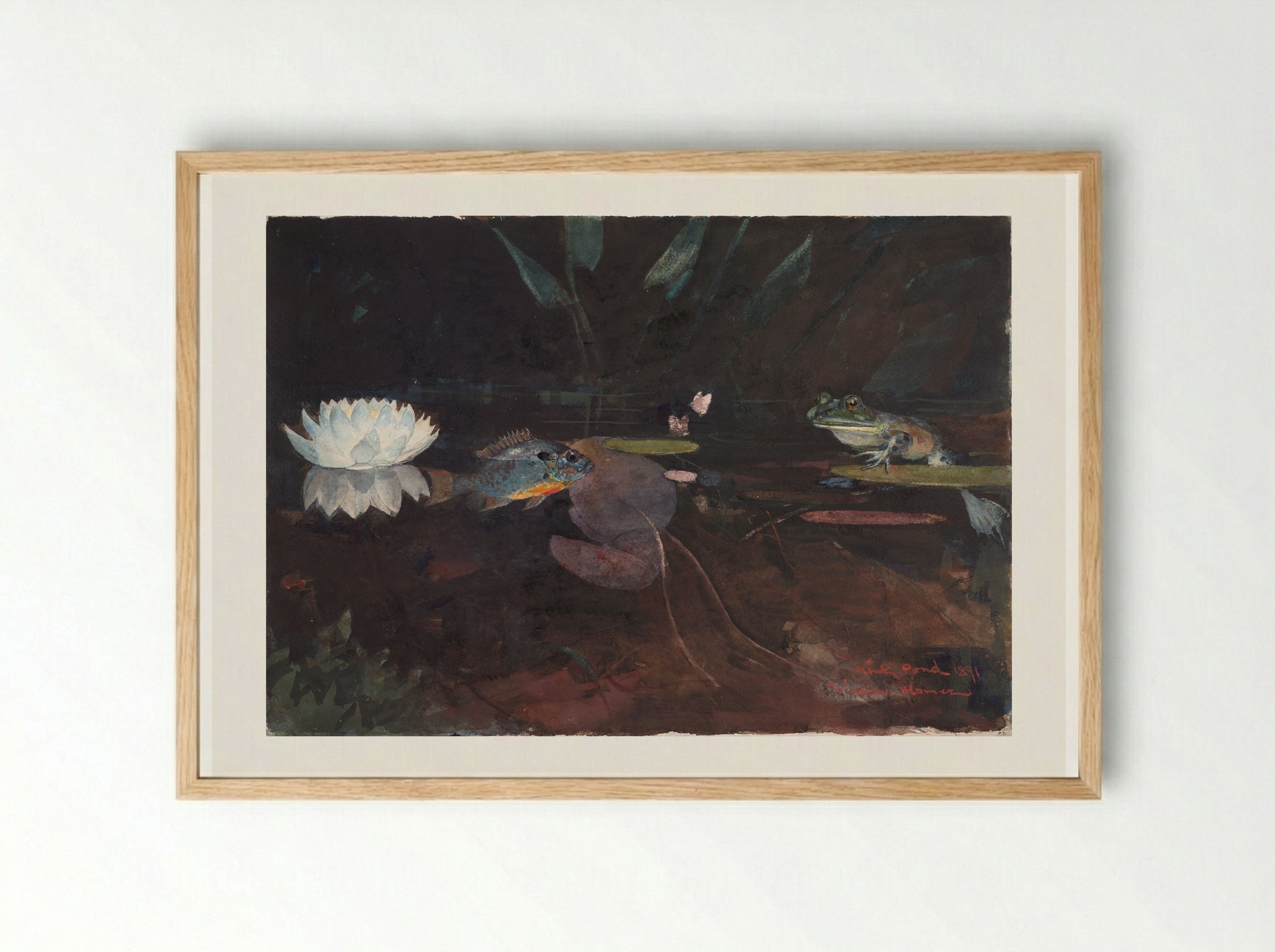 Mink Pond - Winslow Homer - Framed Print Wood