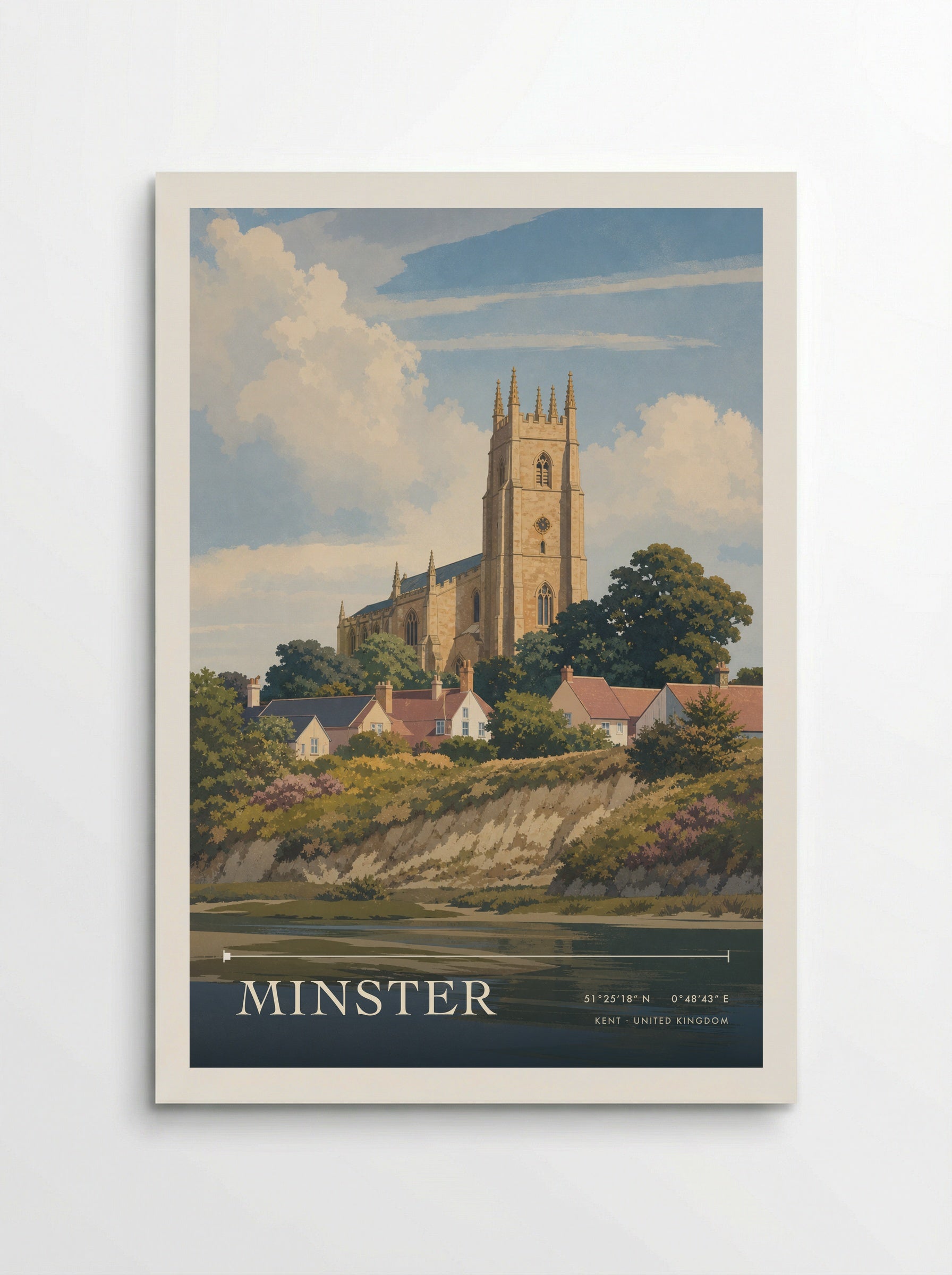 Minster Kent United Kingdom Travel Poster - Poster