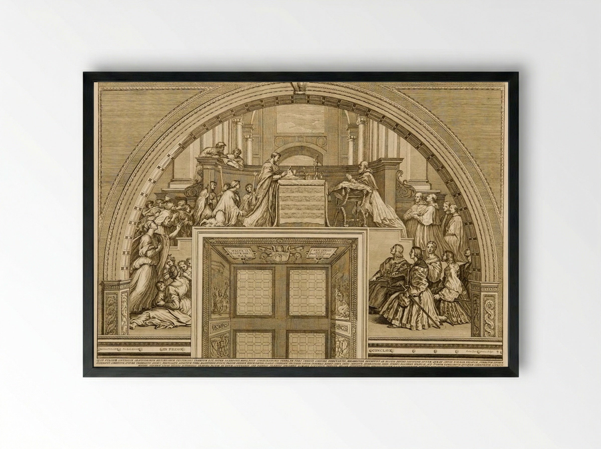 Miracle of Bolsena - Francesco Faraone Aquila - Framed Print Black