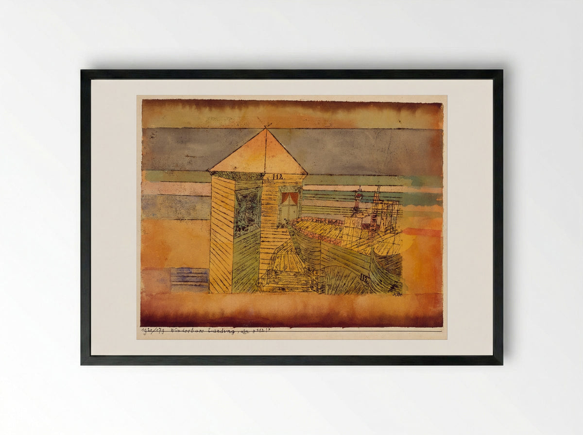 Miraculous Landing - Paul Klee - Framed Print Black