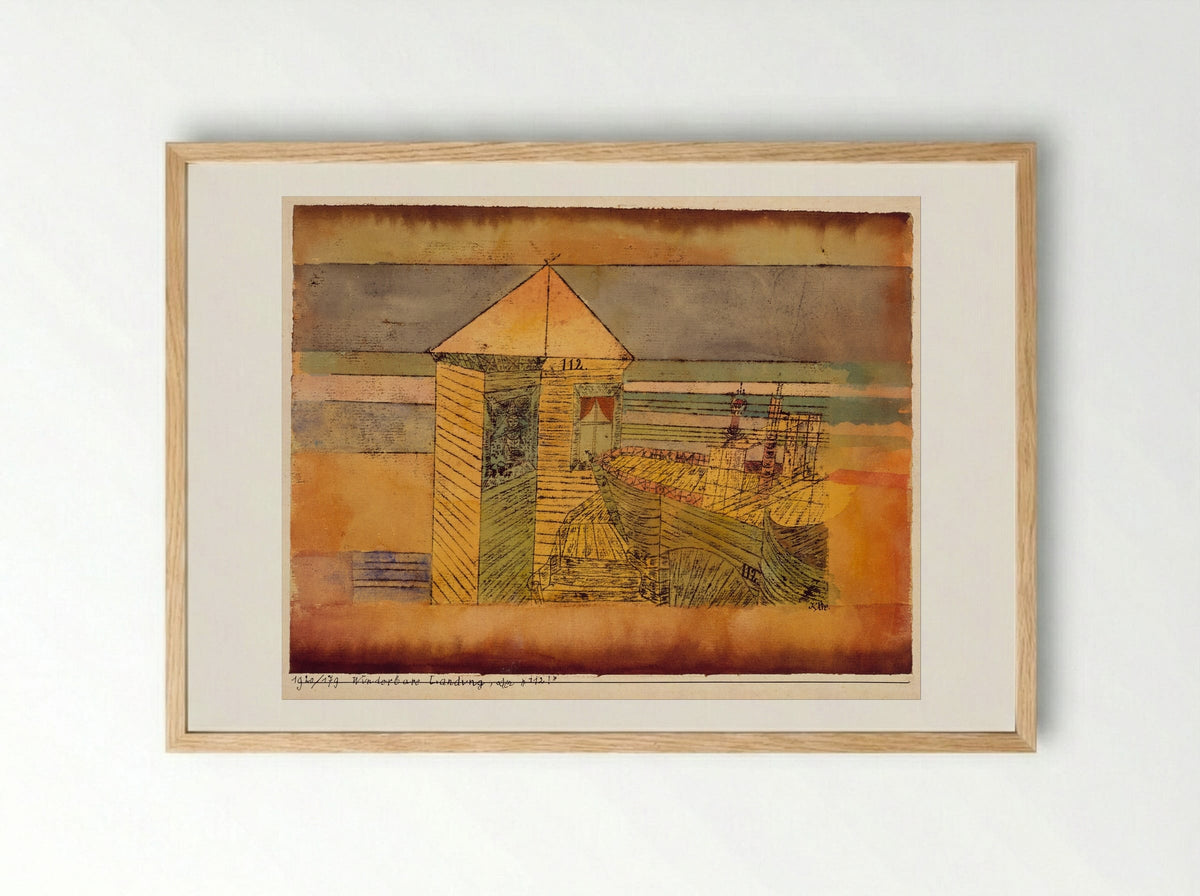 Miraculous Landing - Paul Klee - Framed Print Wood