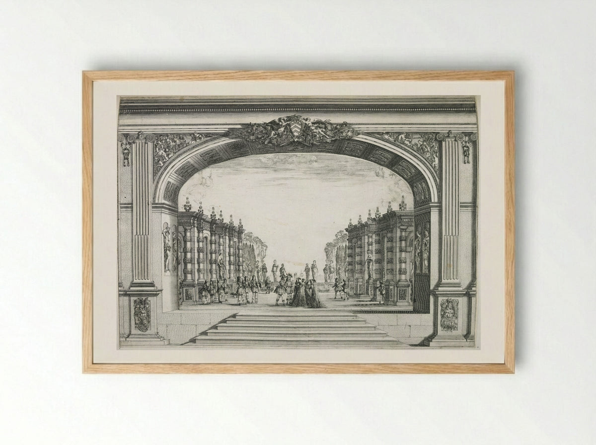 Mirame: Scene from Act 5 - Stefano Della Bella - Framed Print Wood
