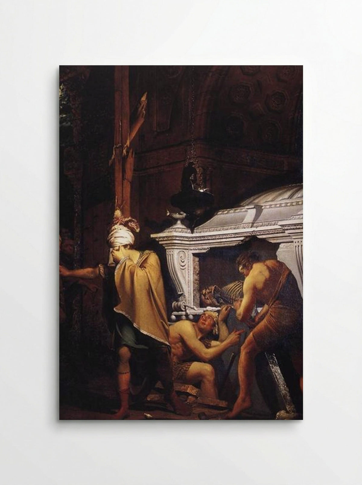 Miravan Breaking Open the Tomb of his Ancestors - Joseph Wright of Derby - Poster