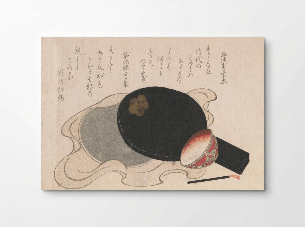 Mirror with Cover, Bowl and Brush for Rouge - Yukeisha - Poster