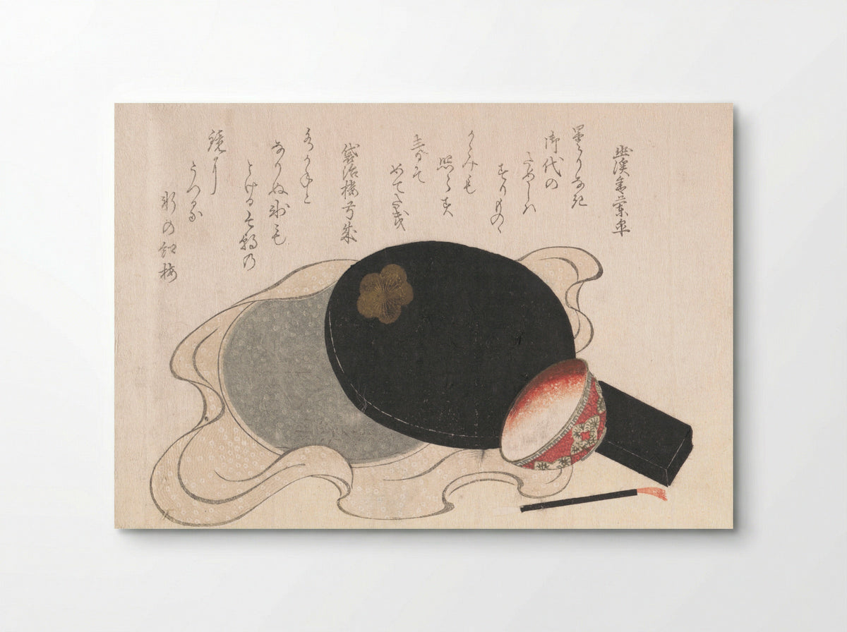 Mirror with Cover, Bowl and Brush for Rouge - Yukeisha - Poster