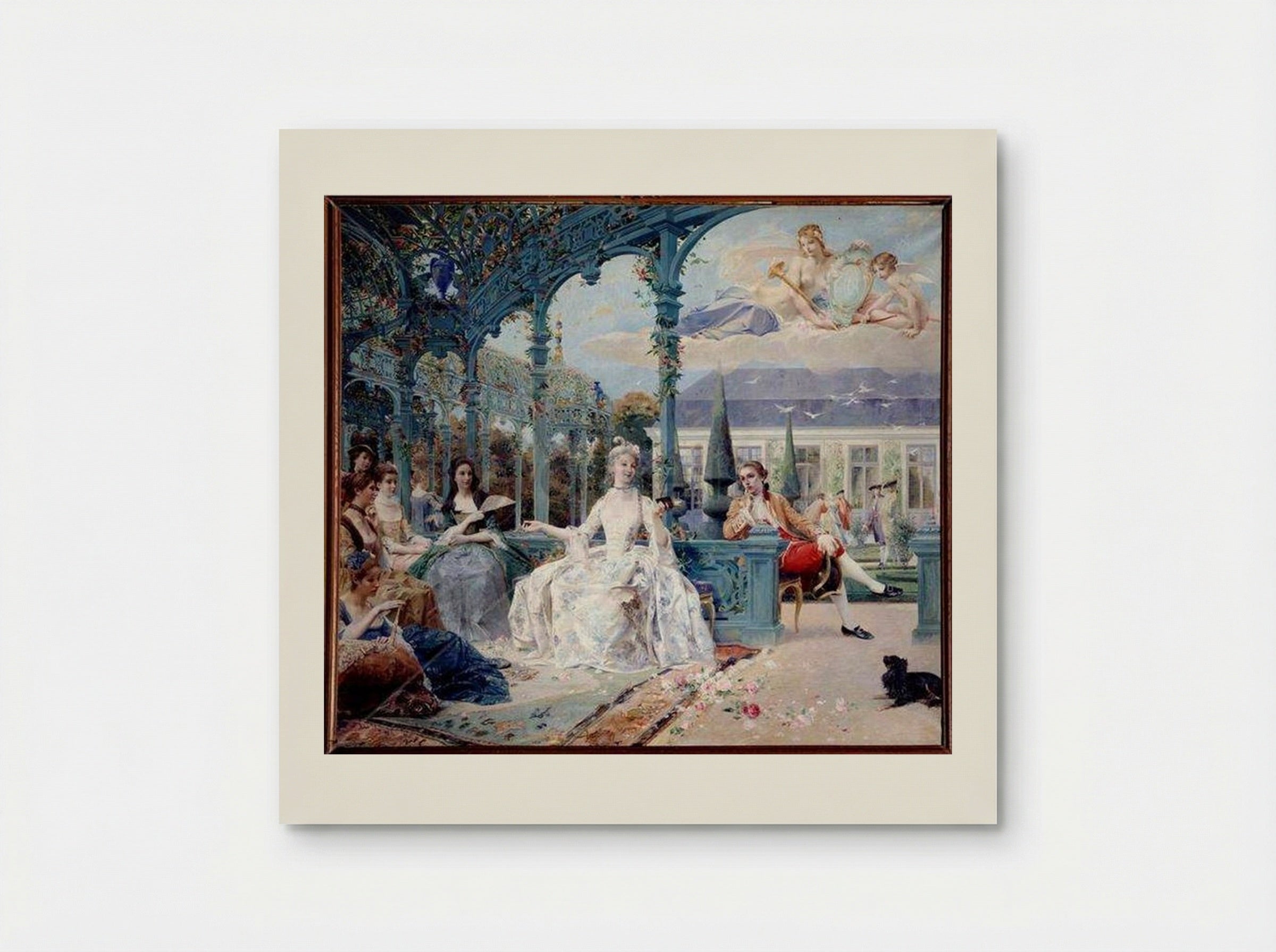 Miss Clermont and Count Melun at the Pavilion of Sylvie - Luc-Olivier Merson - Poster