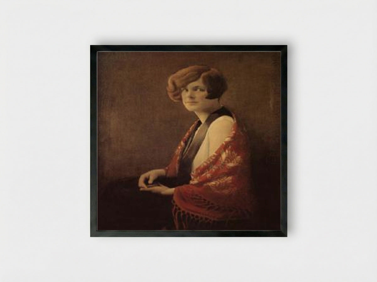 Miss France - Grant Wood - Framed Print Black