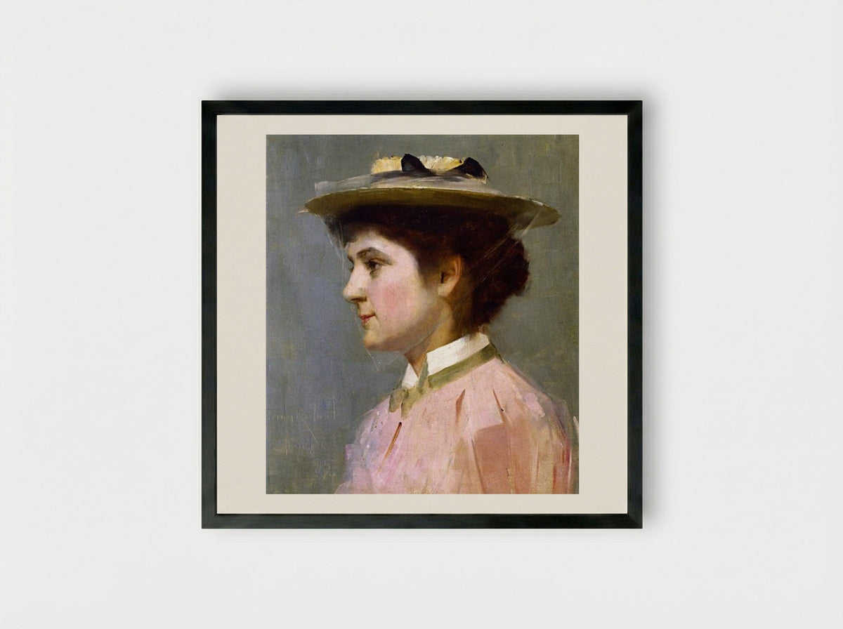 Miss Isobel McDonald - Tom Roberts - Framed Print Black