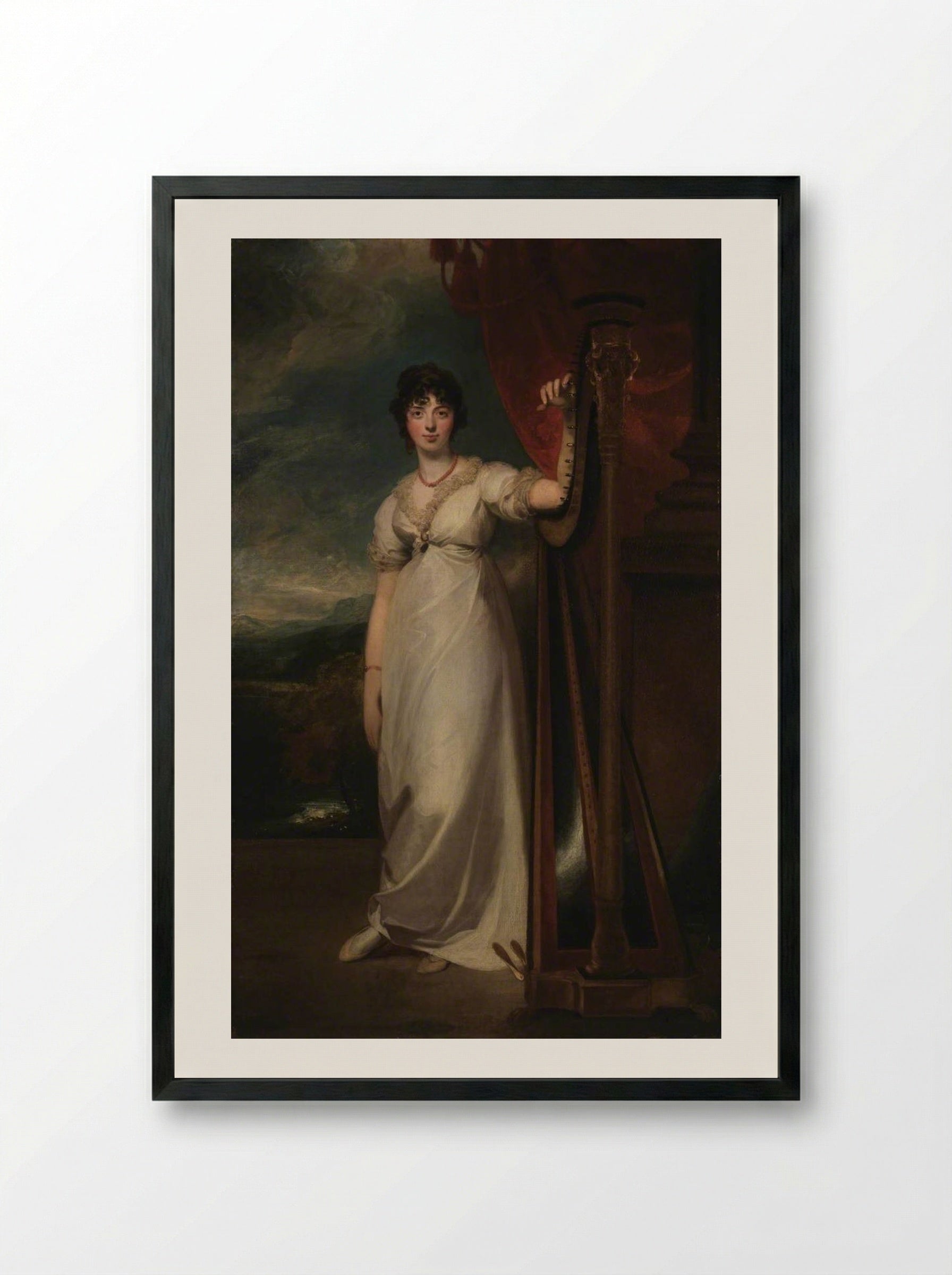 Miss Laura Dorothea Ross (Mrs Francis Robertson) - Sir Thomas Lawrence - Framed Print Black