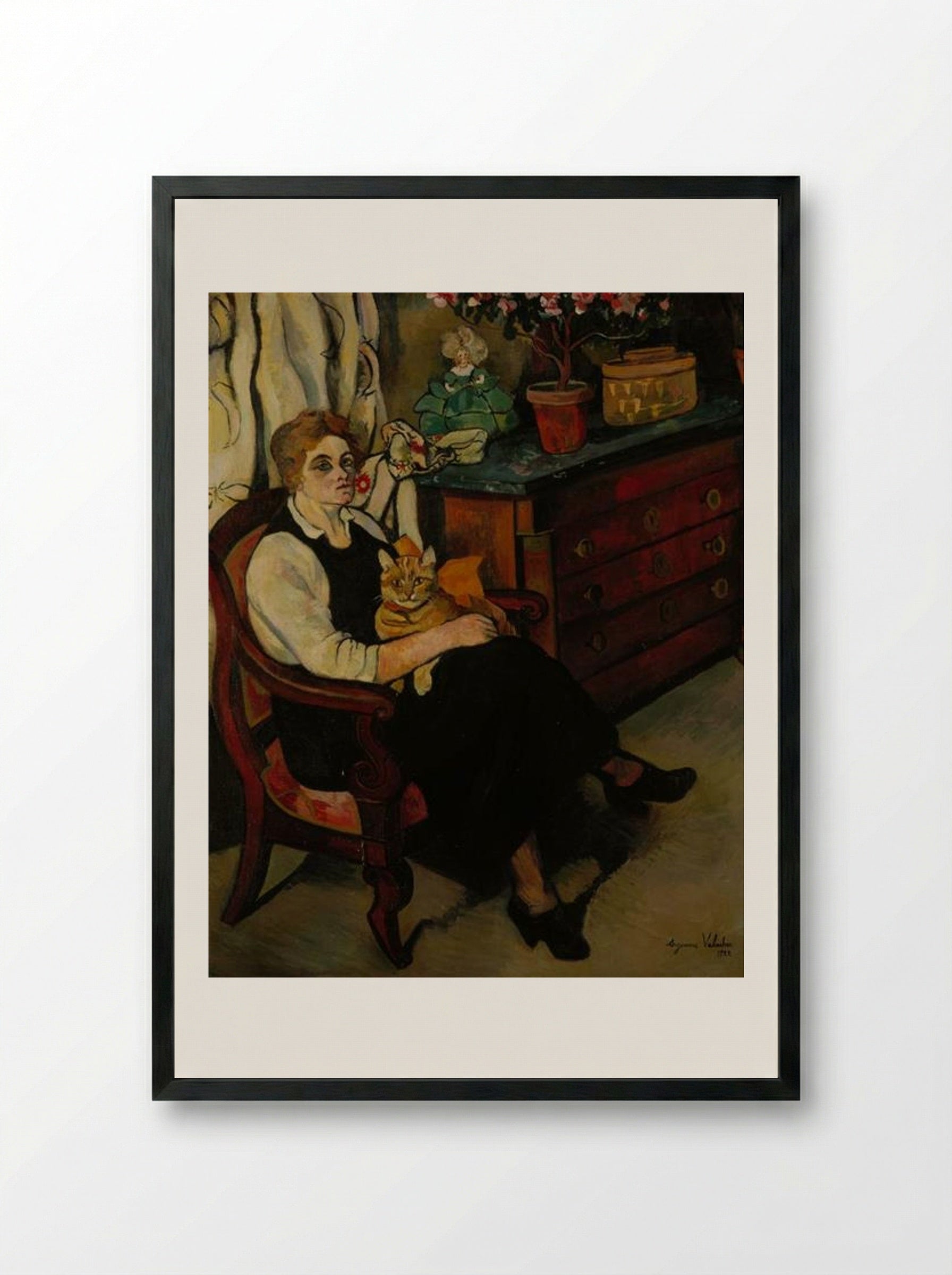 Miss Lily Walton - Suzanne Valadon - Framed Print Black
