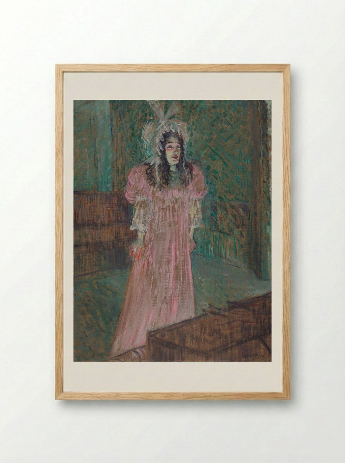 Miss May Belfort - Henri de Toulouse-Lautrec - Framed Print Wood