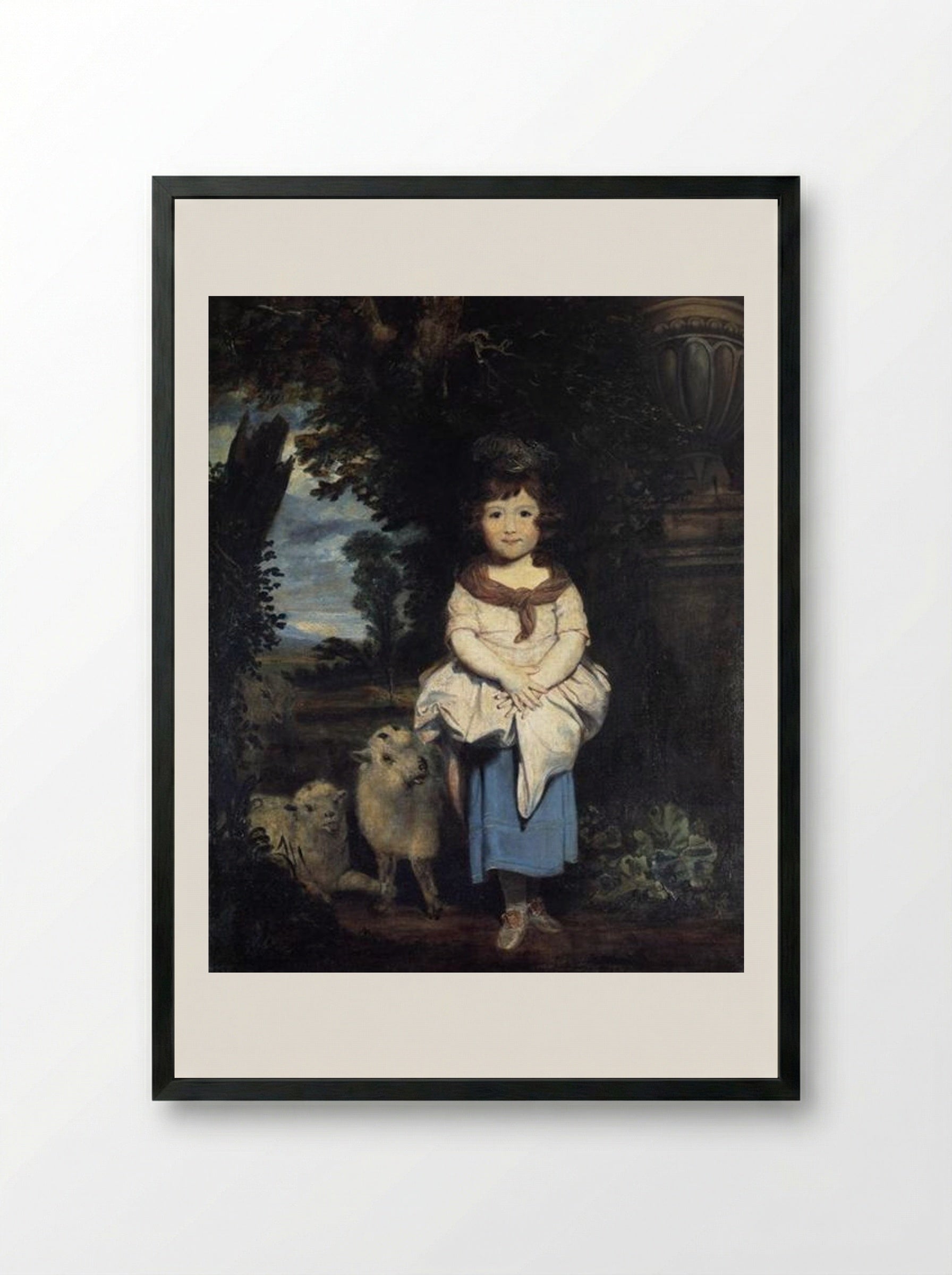 Miss Price - Sir Joshua Reynolds - Framed Print Black
