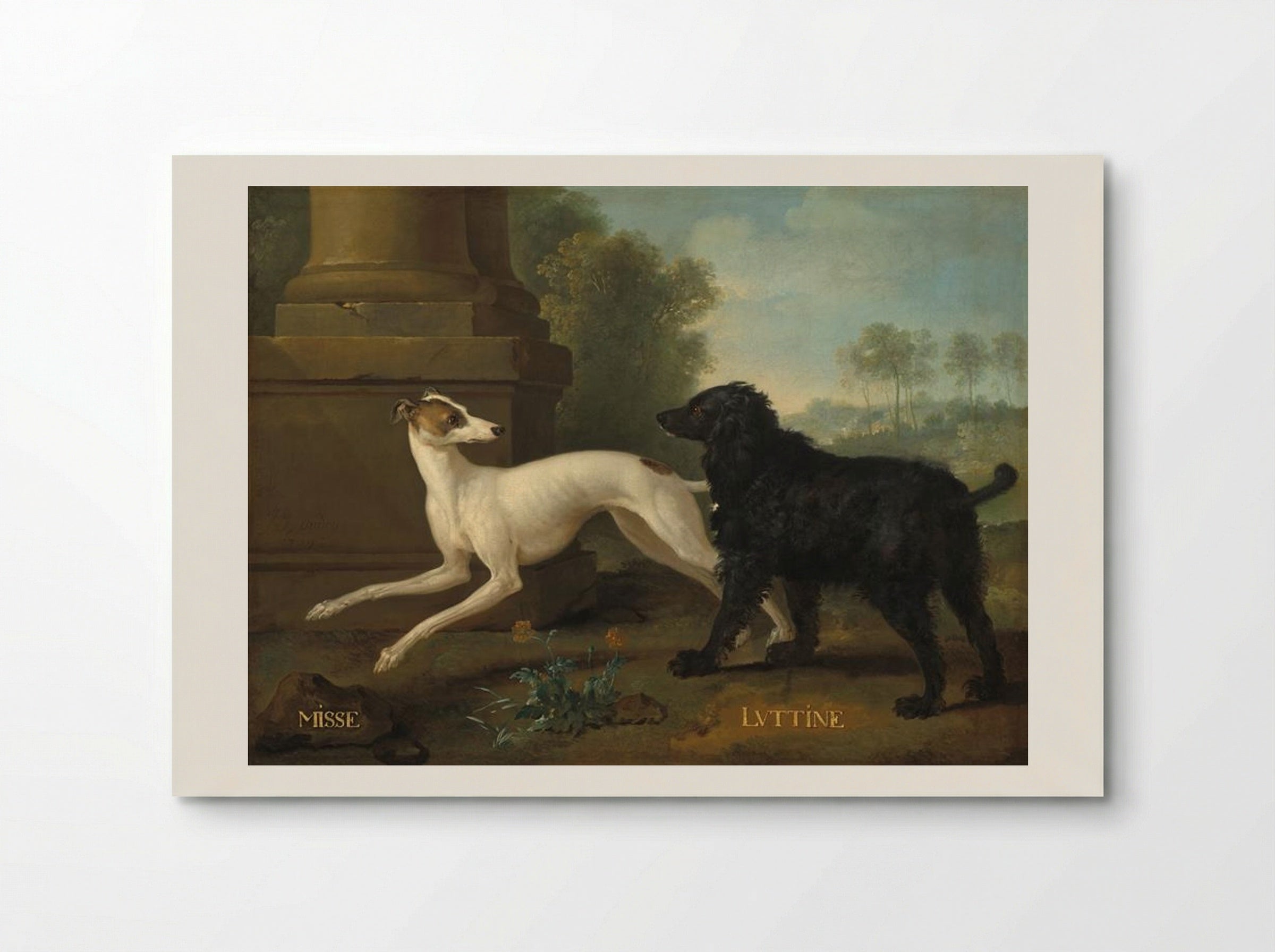 Missy and Luttine - Jean-Baptiste Oudry - Poster
