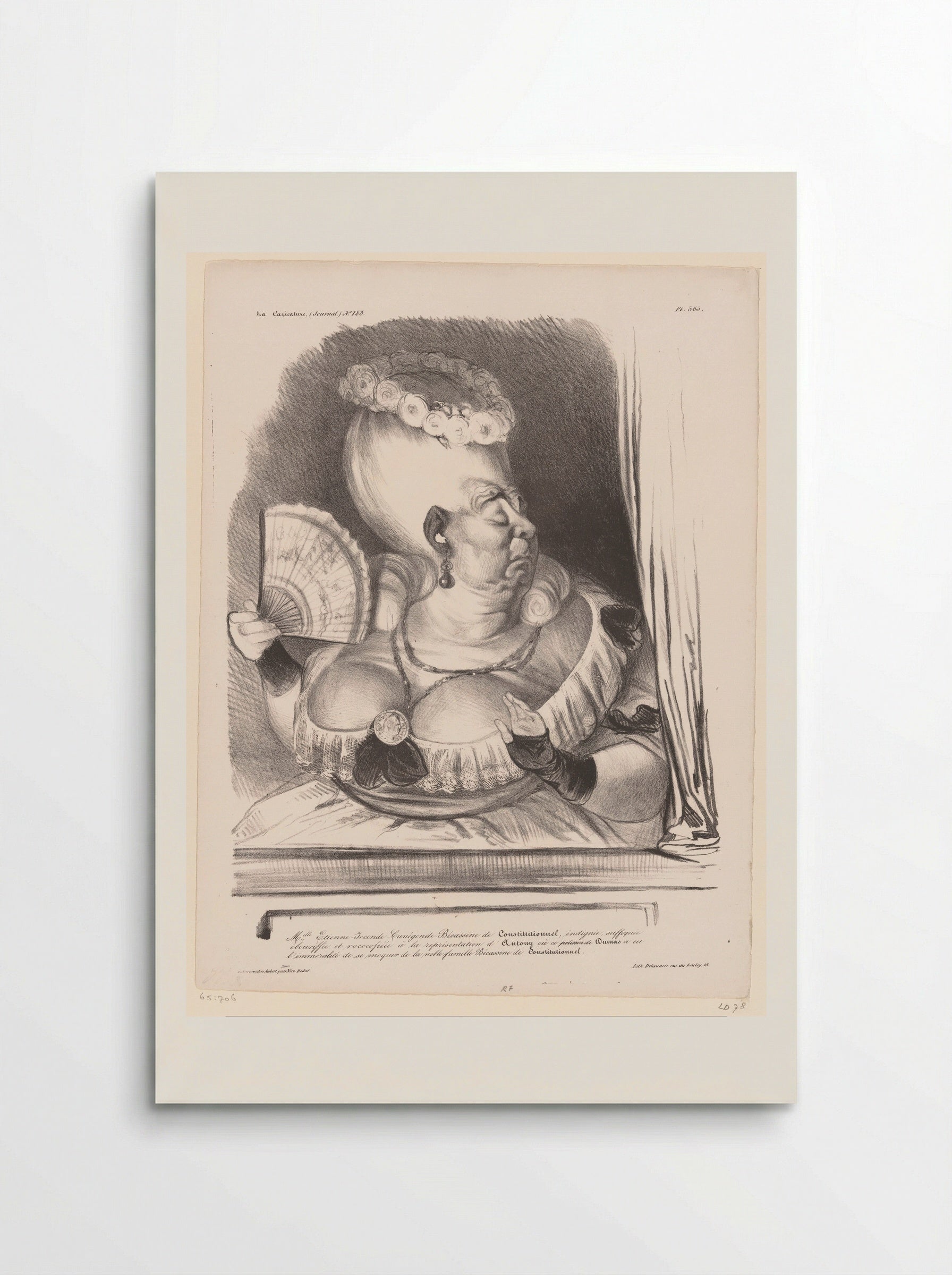 Mlle. Etienne Seconde Cunigonde Biecassine de Constitutionnel - Honoré Daumier - Poster
