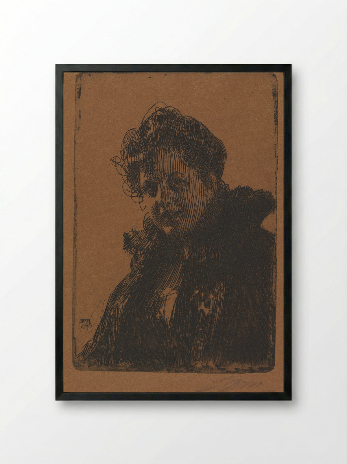Mme. Granberg - Anders Zorn - Framed Print Black